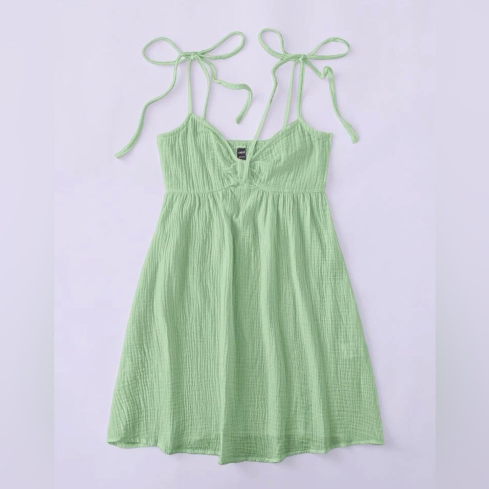 Green Summer Flowy Dress